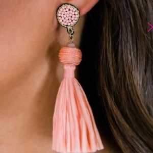 Resort Ready Tassel Earrings Peach